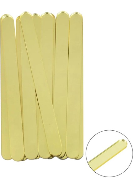 Ayna Altın Tarzı 50 Parça Adet Dondurma Çubukları Akrilik Cakesicle Popsicle Yeniden Kullanılabilir Dıy Craft Ebeveyn-Çocuk Lolipop Araçları Için Lolly Aksesuarları (Yurt Dışından)