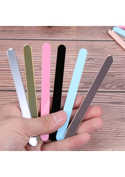 Ayna Altın Tarzı 50 Parça Adet Dondurma Çubukları Akrilik Cakesicle Popsicle Yeniden Kullanılabilir Dıy Craft Ebeveyn-Çocuk Lolipop Araçları Için Lolly Aksesuarları (Yurt Dışından)