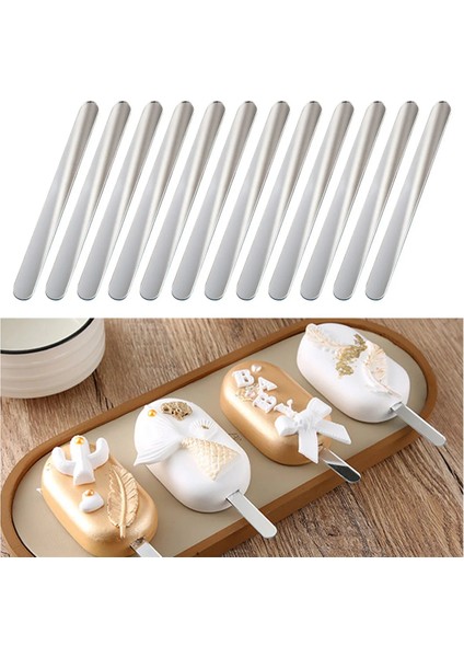 Ayna Altın Tarzı 50 Parça Adet Dondurma Çubukları Akrilik Cakesicle Popsicle Yeniden Kullanılabilir Dıy Craft Ebeveyn-Çocuk Lolipop Araçları Için Lolly Aksesuarları (Yurt Dışından)