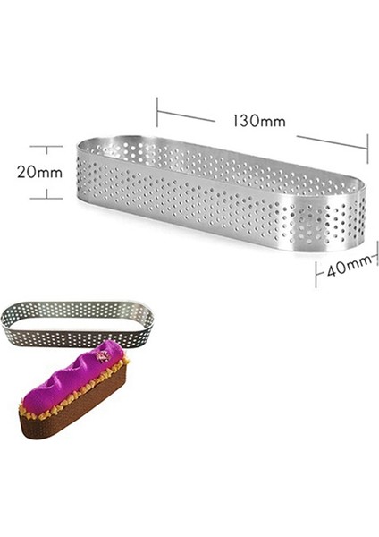Bordo Tarzı Oval Tartlet Kalıpları Pişirme Için Delikli Tart Kalıpları Paslanmaz Çelik Yuvarlak Form Halkası Tart Mousse Pies Kiş Için (Yurt Dışından) fiyatları