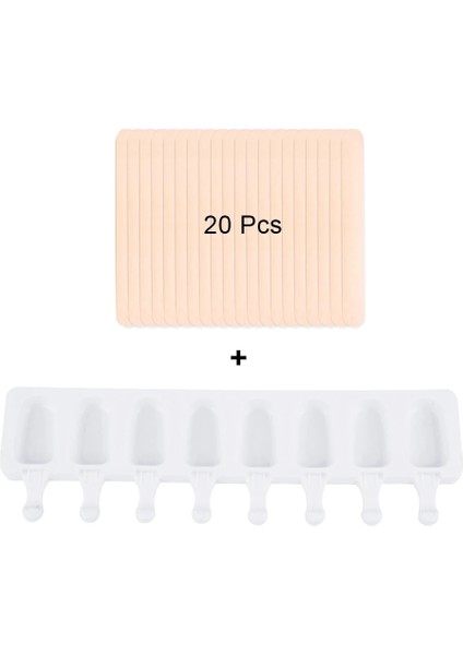42X123X2CM Stili Mini Dondurma Kalıpları Pişirme, Silikon Dondurma Kalıpları Kek, Dıy Ice Pops Için Cakesicle Kalıp, Oval, 8-Boşluk (Yurt Dışından)
