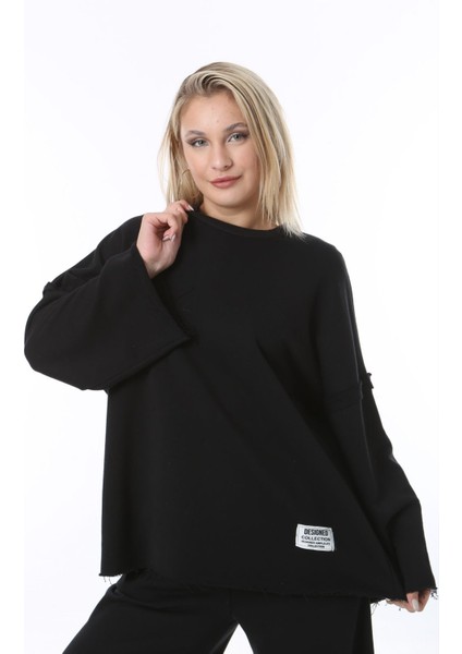 oversize siyah Sweatshirt modelleri