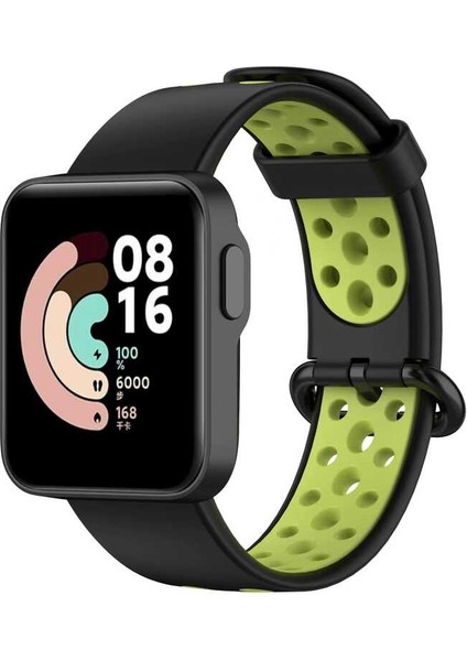 Xiaomi Redmi Watch 2 Lite Krd-02 Uyumlu Kordon Zore - Siyah-Kırmızı