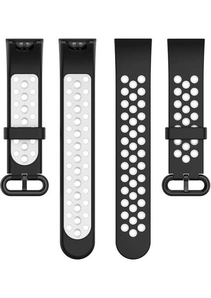 Xiaomi Redmi Watch 2 Lite Krd-02 Uyumlu Kordon Zore - Siyah-Kırmızı