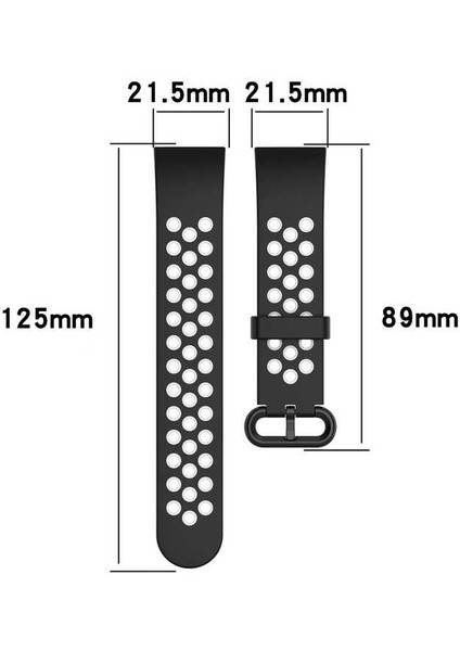 Xiaomi Redmi Watch 2 Lite Krd-02 Uyumlu Kordon Zore - Siyah-Kırmızı