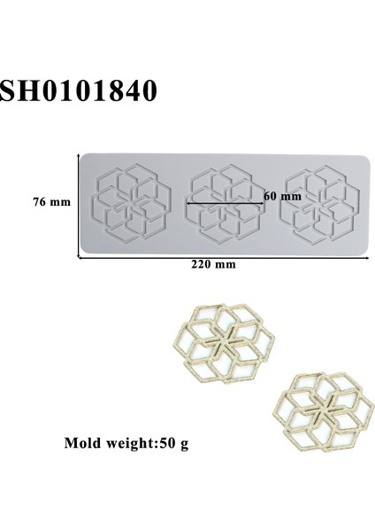 SH0101840 Tarzı Meibum 22 Çeşit Dantel Mat Geometrik Desenler Tasarım Fondan Kalıpları Çikolata Sugarcraft Silikon Kek Kalıpları Tatlı Süslemeleri Ped (Yurt Dışından)