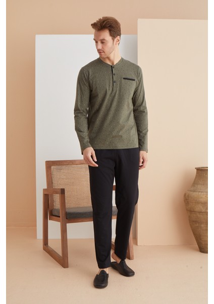 Erkek Muz Yaka Pijama Takımı 1543