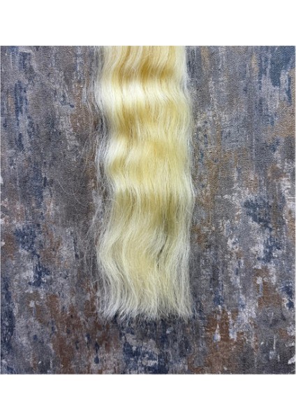 Hair 70CM Dip Uç Bir Platin Renk (#613) Özbek Saçı, Tress ,100GR, (100% Gerçek Insan Saçı)