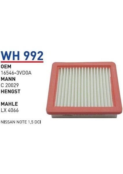 WH992 Hava Filtresi Note 13-1.5 Dcı MRMOEM-1084268