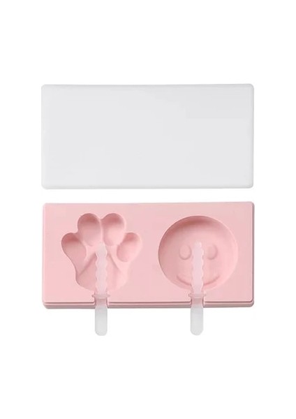 Pembe B Stili Silikon Dondurma Kalıbı Kapaklı Dıy Karikatür Şekli Buz Lolly Kalıpları Hayvanlar Için Buz Küpü Tepsisi Jöle Mutfak Aletleri (Yurt Dışından)