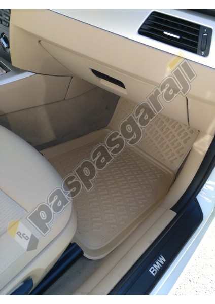 Bmw 3 Serisi E90 3D Havuzlu Bej Renk Paspas, 2005-2013 Arası modelleri