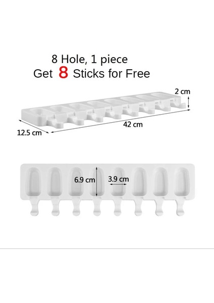 8delik-8çubuk Stili Silikon Dondurma Kalıbı Hayvan Şekli Jöle Buz Hokeyi Makinesi Dıy Gıda Takviyesi Aracı Dondurma Çubuğu Yaz Sıcak Satış (Yurt Dışından)