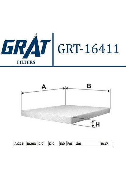 16411 Kabin Filtresi Accent Blue 11-Tucson 04-10-IX35 11-12-Sportage 04-10-I40 12-1.6-Rio 05-08-Rio 12-Cerato 08- 971332E200