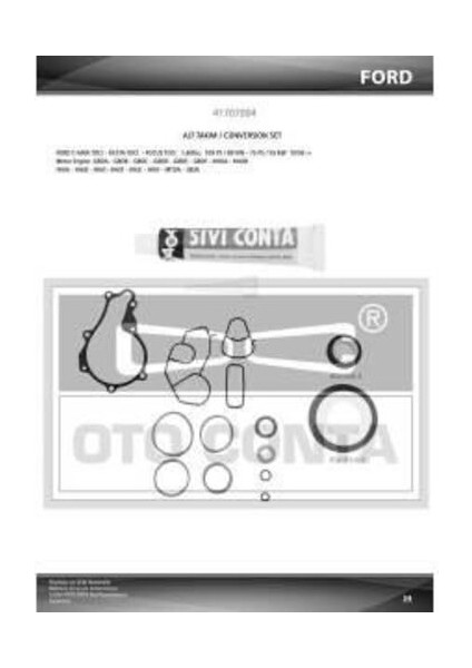 41706002S Motor Takım Contası Skt Keçeli Silindir Kapaksız 206 Bipper Fiesta Nemo 1.4hdı 0197.AV