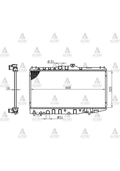 10519 Radyatör Su Corolla 88-92 Ae-92 Corona AT171 M-T Brazing 1640011200