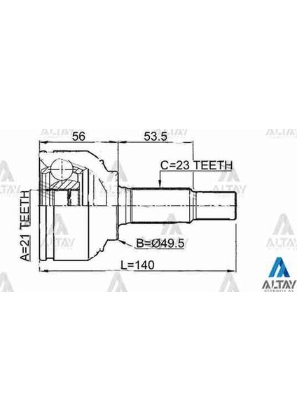 01794 Aks Kafası Diş Primera 96-00 1.6 Abs'li 27X56X22 392112F025