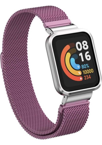 Xiaomi Redmi Watch (Mi Watch Lite) Uyumlu Krd-58 Metal Kordon - Lila