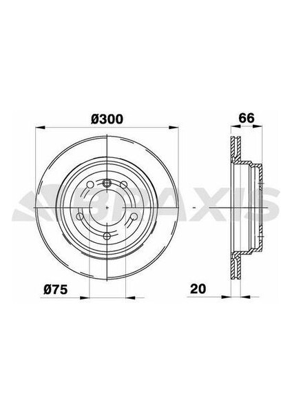 AE0240 Fren Diski Arka Bmw E87 E90 E83 34216764653