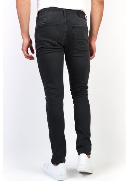 -Antrasit Slim Fit Likralı Jean Erkek Kot Pantolon Antrasit modelleri