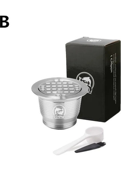 1 Kapsül Tarzı Icafilas Nespresso Doldurulabilir Kapsül ile Uyumlu Nespresso Kapsül Için Yeniden Kullanılabilir Paslanmaz Çelik (Yurt Dışından)