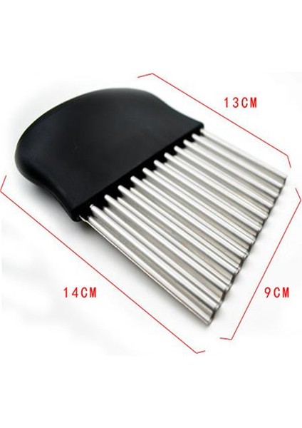 Siyah Stil Patates Kızartması Kesici Paslanmaz Çelik Patates Soyucu Kesim Sebze Mutfak Aksesuarları Çakı Patates Dalgalı Kesici (Yurt Dışından) modelleri