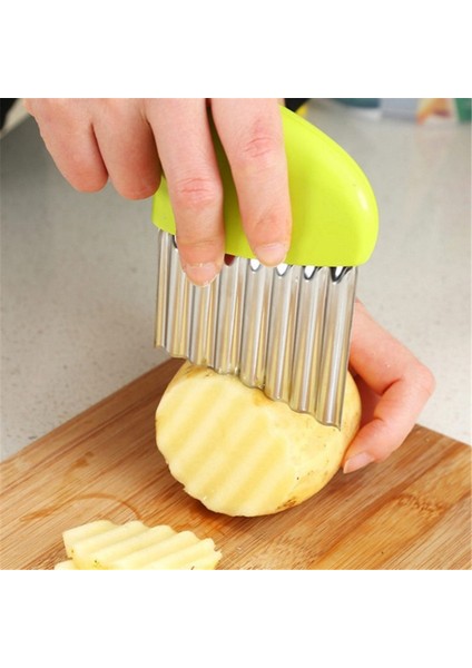 Siyah Stil Patates Kızartması Kesici Paslanmaz Çelik Patates Soyucu Kesim Sebze Mutfak Aksesuarları Çakı Patates Dalgalı Kesici (Yurt Dışından) indirimleri