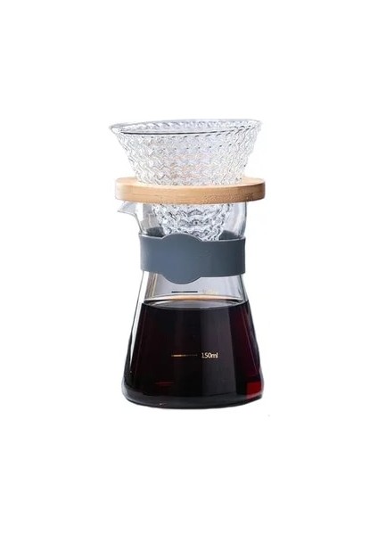 Claer 1 Takım Stili V60 Cezve Paslanmaz Çelik Filtreli Yüksek Sıcaklığa Dayanıklı Cam Haşlanma Önleyici Ahşap Saplı Kahve Makinesi Kahve Bira Makinesi (Yurt Dışından)