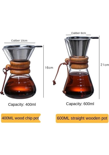 Claer 1 Takım Stili V60 Cezve Paslanmaz Çelik Filtreli Yüksek Sıcaklığa Dayanıklı Cam Haşlanma Önleyici Ahşap Saplı Kahve Makinesi Kahve Bira Makinesi (Yurt Dışından) fırsatları