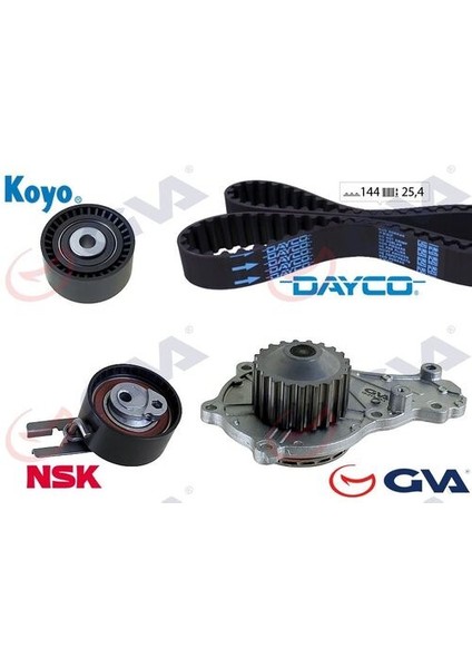 59WPK4312D Triger Seti Devirdaimlı FIESTA-C2-C3-NEMO-BIPPER-206-307 1.4 Tdcı-Hdı Euro 4 2002 144 Diş 2S6Q8A615AB-2S6Q8591BA 2S6Q8B596AB