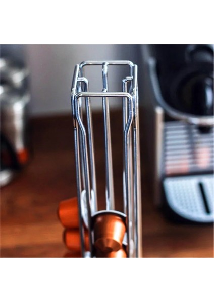 Bir Stil 2019 Nespresso Kahve Kapları Tutacağı Döner Raf Kahve Kapsül Standı Nespresso Kapsülleri Depolama Rafı Organizasyon Tutacağı Setleri (Yurt Dışından) indirimleri