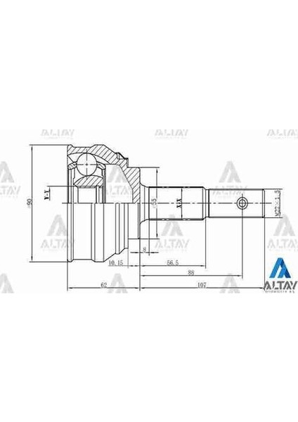 01805 Aks Kafası Diş Sunny 90-95 25X55X23 391010M905