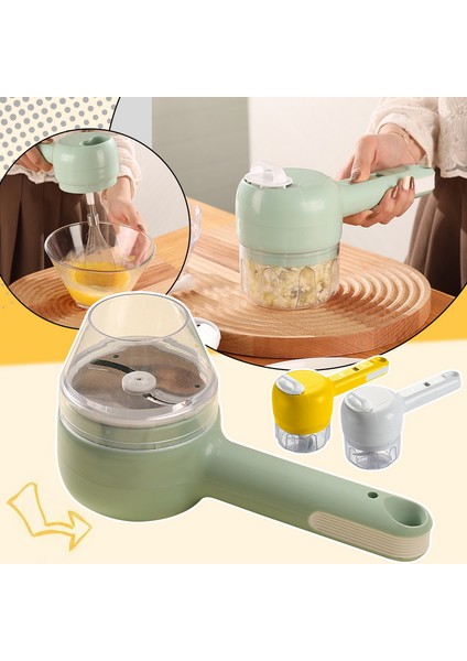 B-Cyan Tarzı 4in1 Çok Fonksiyonlu Elektrikli Sebze Kesici Dilimleme Sarımsak Çamur Ezici Kıyıcı Kesme Presleme Mikser Mutfak Yiyecek Dilimleyici (Yurt Dışından) fiyatları