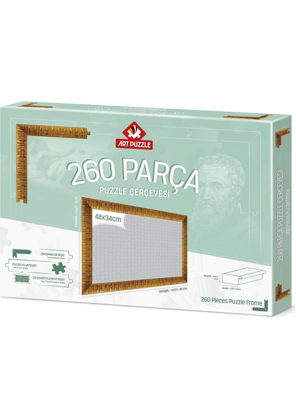 Altın 260 Parça Demonte Puzzle Çerçevesi