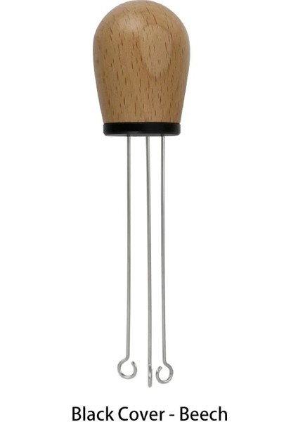 B Kayın Tarzı Masif Ahşap Saplı Iğne Kahve Tamper Kahve Sabotaj Dağıtıcı Düzleştirici Alet Iğne Tipi Kahve Tozu Dağıtıcı (Yurt Dışından)