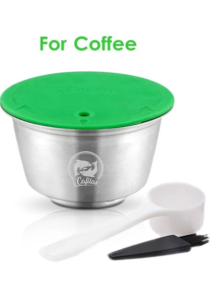 Koyu Haki Stili Nescafe Dolce Gusto Için Yeniden Kullanılabilir Kahve ve Süt Köpüğü Filtreleri Doldurulabilir Kahve Kapsül Pod Paslanmaz Çelik Plastik Kahve Filtreleri (Yurt Dışından)