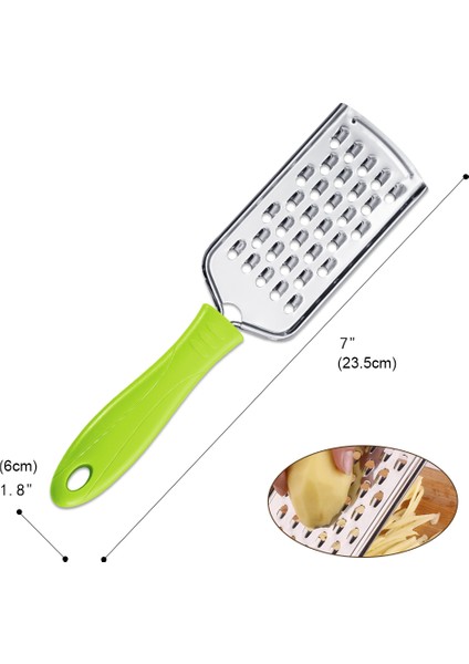 YEŞİL02 Tarzı Paslanmaz Çelik Premium Lemoe Peynir Rendeleri Dilimleyici Zester Tıraş Makinesi Coleslaw Çikolata Için Rende (Yurt Dışından)