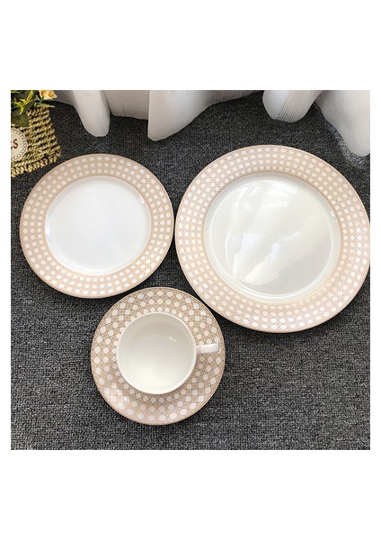 No.1 Stili Kemik Çini Altın Rattan Ekose Kahve Fincanı Seramik Çay Siyah Çay Bardağı Bulaşık Hayvan Tablewar Seti Düğün ve Yeni Eve Taşınma Hediyeleri (Yurt Dışından) fırsatları