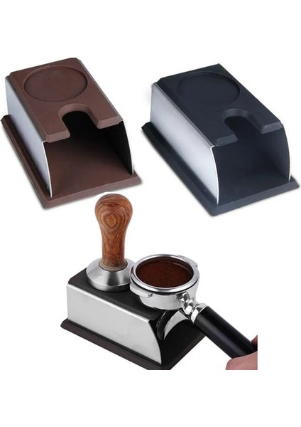 C 51MM Stili Kahve Temper Standı, Kahve Makinesi Için Sağlam Paslanmaz Çelik Tamping Standı ve Silikon Mat ile Kahve Sabotaj Depolama Tabanı (Yurt Dışından)