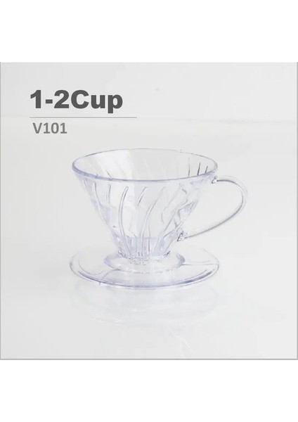 1-2 Kupa Tip C1 Stili V60 El Damlama Kahve Filtresi Reçine Üzerine Dökün Kahve Damlatıcı Kağıt Koni Damlama Filtreleri Barista Kahve Demleme Akıllı Damlatıcı (Yurt Dışından)