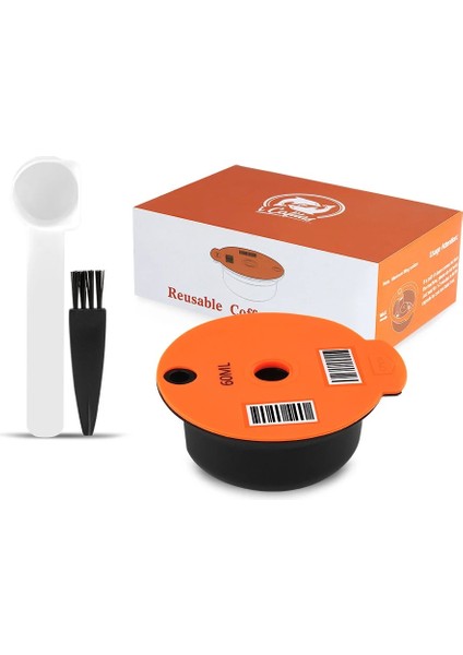 60ML Tarzı Evrensel Kahve Kapsülleri Kaşık Fırçalı Fincan Bosch-S Tassimo Makinesi Için Yeniden Kullanılabilir Doldurulabilir Kahve Kapsülü Dolum Filtresi (Yurt Dışından)