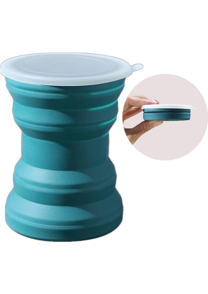 02BEYAZ Tarzı 320ML Yaratıcı Kökeni Fıncan Taşınabilir Silikon Katlanır Kapaklı Bardak Seyahat Yıkama Ağız Fincan Isıya Dayanıklı Su Kahve Fincanı Açık Kamp Için (Yurt Dışından)