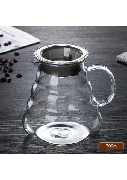 700ML Büyük Tencere Stili 700MLMLML Cam Cezve Çay Damla Kahve Su Isıtıcısı Yeniden Kullanılabilir Cezve Su Isıtıcısı Brewer Barista Percolator Temizle Filtre Pot (Yurt Dışından)