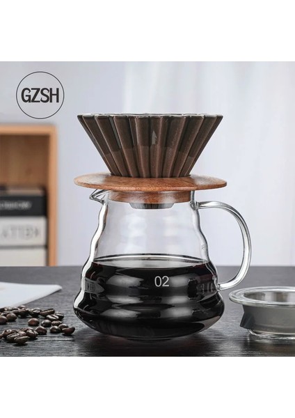 Siyah Ahşap Destek Stili Seramik Cezve V60 Kahve Filtre Fincanlı Set, Kahve Kağıt Havlu Demleme Potası, Kahve Kağıdı ve Diğer Kahve Aletleri Fincanları (Yurt Dışından) fiyatları