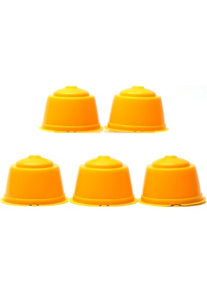 5 Adet Sarı Stil 5 Adet Renkli Yeniden Kullanılabilir Nescafe Dolce Gusto Kahve Kapsül Filtre Fincan Doldurulabilir Bölmeler Filtreler Sepet Süzgeç Yumuşak Tat Tatlı (Yurt Dışından)