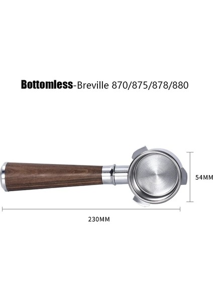 54 Mm-Siyah Stil Breville Filtre Sepeti Değiştirme Espresso Makinesi Aksesuarı Için 54MM Kahve Portafiltresi (Yurt Dışından)