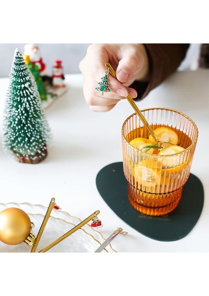 No.3 Tarzı 1 Adet Paslanmaz Çelik Noel Kahve Kaşığı Çay Kaşığı Altın Gümüş Noel Baba Sevimli Noel Hediyesi Yeni Yıl Mutfak Yemek Sofra (Yurt Dışından) indirimleri