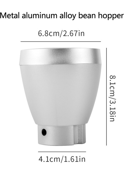 Gümüş Tarzı Kahve Çekirdekleri Öğütücü Tek Doz Hazne ve Körük Kahve Değirmeni Fasulye Kutusu Üfleme Temizleme Aracı Eureka Mignon ve Helios (Yurt Dışından)