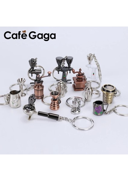 Ordu Yeşili Tarzı Kahve Anahtarlık Latte Toz Çekiç Dipsiz Saplı Cafe Bar Küçük Kolye Hatıra Yaratıcı Kahve Espresso Aksesuarları Hediyeler (Yurt Dışından)