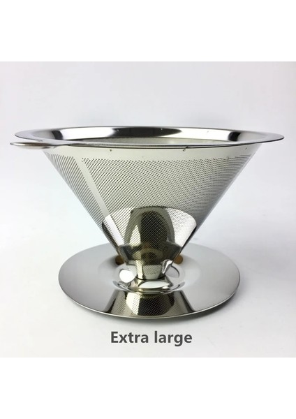 Ekstra Büyük F-404T Stili Yeniden Kullanılabilir Kahve Filtresi Paslanmaz Çelik Tutucu Metal Örgü Huni Sepetleri Drif Kahve Filtreleri Dripper V60 Damla Kahve Filtre Fincan (Yurt Dışından)