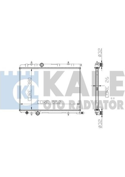 2045011AB Motor Su Radyatör P307 C4 1.4 Hdı 2.0 Klimalı Partner Iı Berlingo Iı Xsara Iı Xsara Picasso Klimalı 1330.F4
